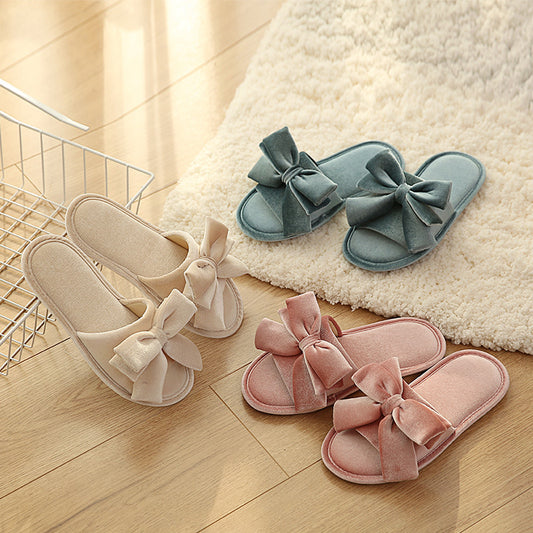 Rubber Bow Slippers Can Be Washed At Home